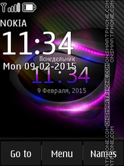 Abstract Digital Glass Clock Theme-Screenshot