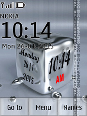 Molten Clock tema screenshot