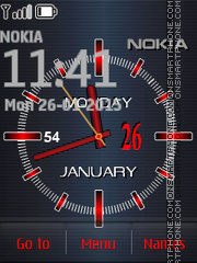 Nokia Gray Clock theme screenshot