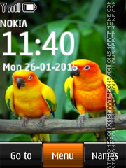 Скриншот темы Orange-bellied Parrots