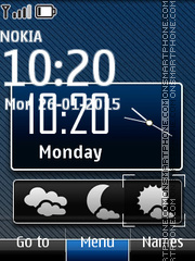 Скриншот темы Weather Indicator with Clock