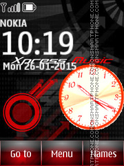 Xpress Music Clock theme screenshot