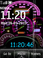 Скриншот темы Speedmeter Clock 01