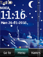 Night Winter Landscape tema screenshot