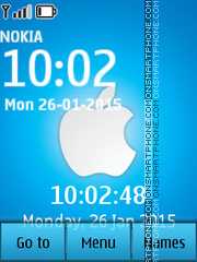 Apple Digital Clock 02 tema screenshot