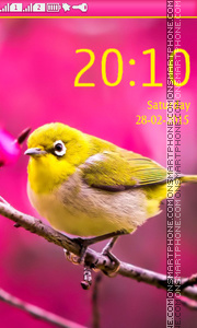 Capture d'écran Yellow Bird thème