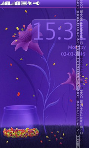Capture d'écran Purple Flower thème