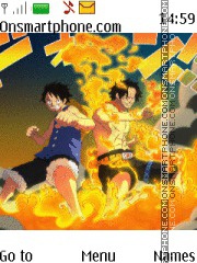 One Piece Luffy Ace theme screenshot