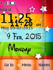 Digital Colorful Clock tema screenshot