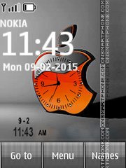 Apple Logo Dual Clock tema screenshot