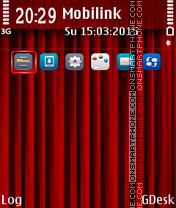 Curtain red es el tema de pantalla