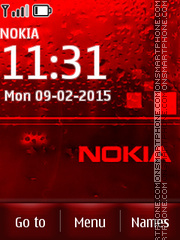 Capture d'écran Nokia Red Drops thème