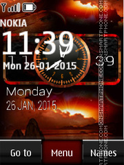Скриншот темы Sunset on Bali Dual Clock