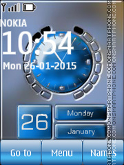 Signal Battery Calendar Clock tema screenshot