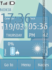 Abstract Shapes Clock tema screenshot