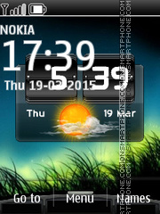 HTC Weather Clock es el tema de pantalla