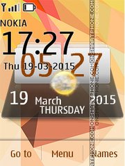 Abstract Style Nokia X2 Clock theme screenshot