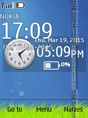 Blue Deep Clock 01 theme screenshot