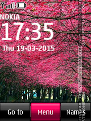 Скриншот темы Pink spring bloom