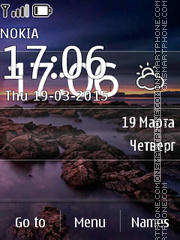 Night Sea Landscape theme screenshot