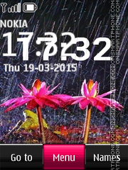 Rain Digital Clock 02 theme screenshot