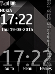 Black Digital Clock 01 tema screenshot