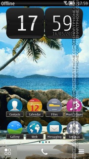 Beach in Tropics tema screenshot