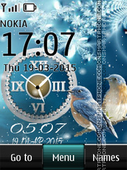 Bird Dual Clock tema screenshot