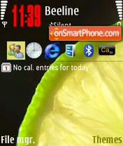 Capture d'écran Lime 01 thème