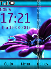 Flower on turquoise tema screenshot