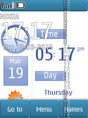 Blue Texture Clock es el tema de pantalla