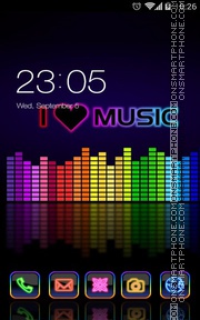 I love music es el tema de pantalla