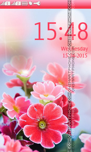 Bokeh Bright Flowers tema screenshot