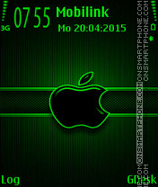 Green black apple es el tema de pantalla