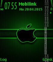 Скриншот темы Green black apple