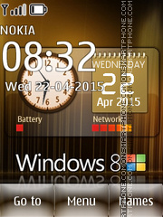 Windows 8 Clock 01 es el tema de pantalla