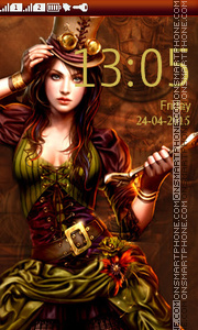 Steampunk GirL tema screenshot