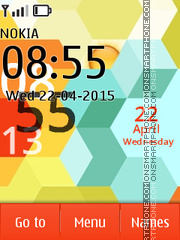 Colorful Hexagons X2 theme screenshot