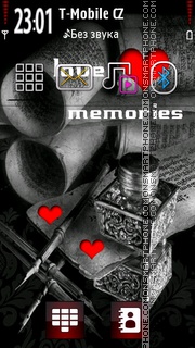 Скриншот темы Love Memories and Letter