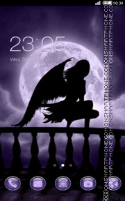 Falling moon tema screenshot