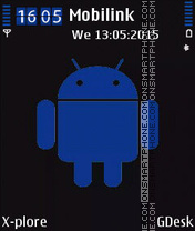 Скриншот темы Blue android