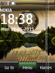 Pond Dual Clock tema screenshot