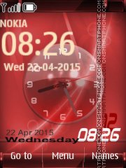 Скриншот темы Red Duel Clock