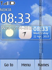 Weather Clock 01 tema screenshot