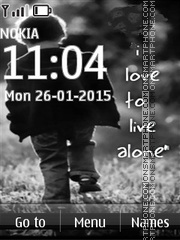 Love Live Alone Theme-Screenshot