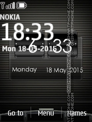 Htc Desire Black Clock theme screenshot
