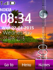 Resort Tropical Clock theme screenshot