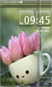 Pink Tulips 01 theme screenshot