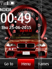 Скриншот темы Bmw with Clock