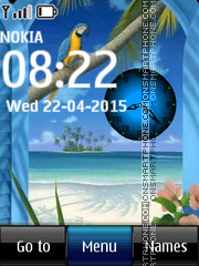 Sea Clock 02 tema screenshot